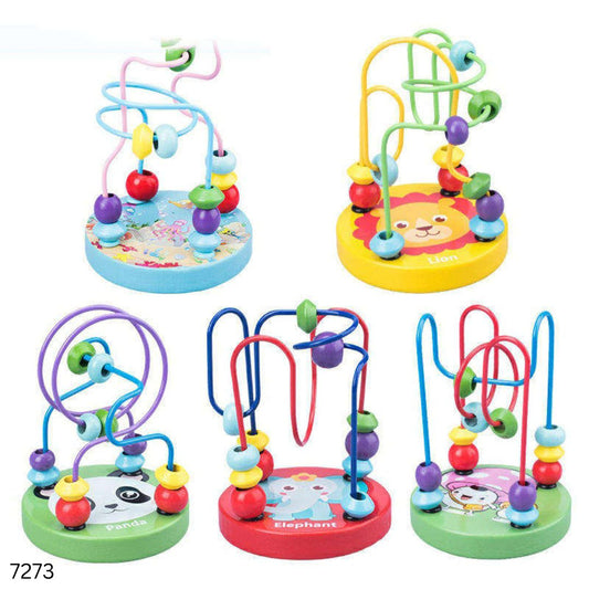 Circles Cartoon Beads Wire Maze Roller Coaster Abacus