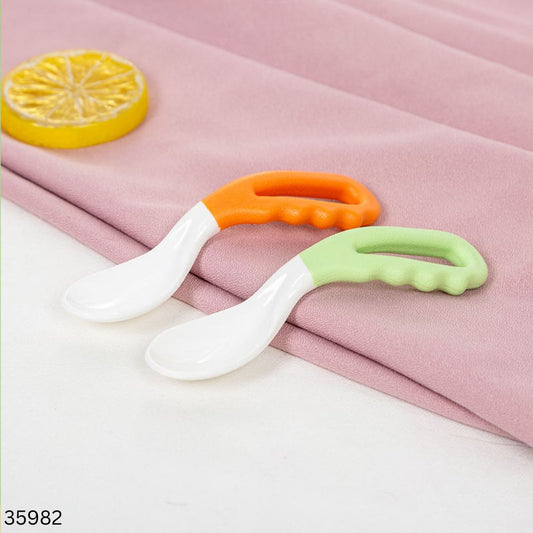 Curved Baby Feeding Spoon Set 2pcs