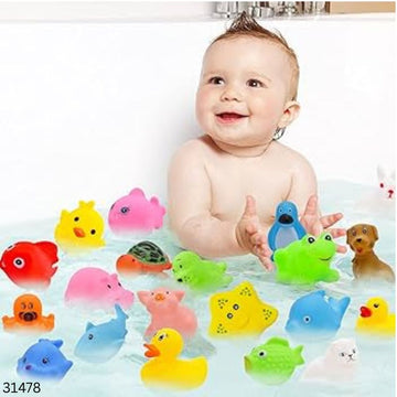 Cute Animal BPA Free Baby Bath Toy - 12pcs