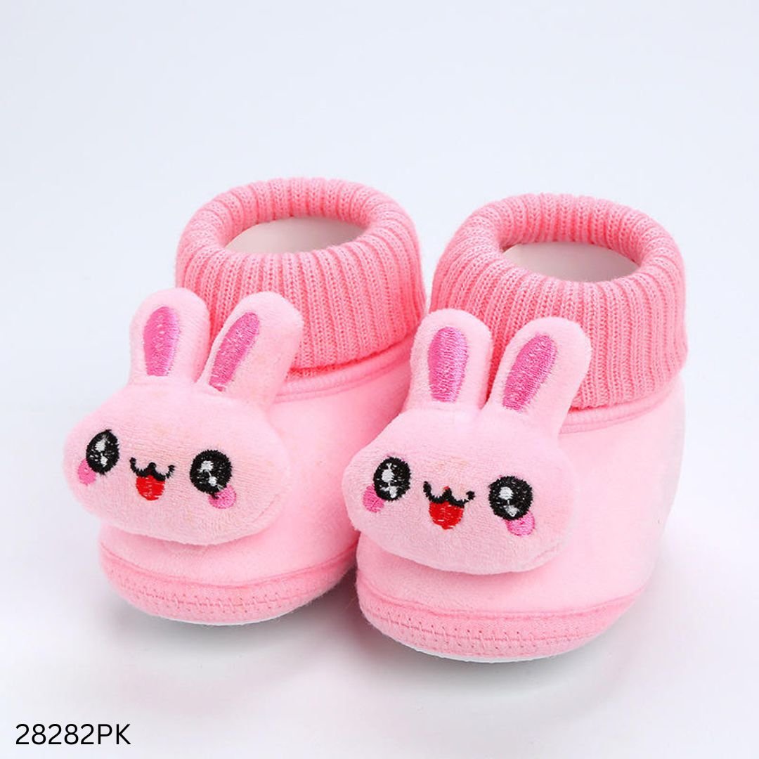Cute Bunny Design Baby Soft Shoes - Pink
