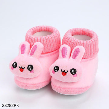 Cute Bunny Design Baby Soft Shoes - Pink