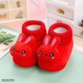 Cute Bunny Design Baby Soft Shoes - Red