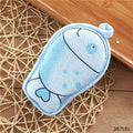 Cute Fish Shape Baby Bath Sponge Soft Scrubber - Blue