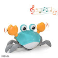 Cute Sensing Crawling Crab Music Toy - Blue