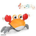 Cute Sensing Crawling Crab Music Toy - Orange