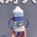 Dino Baby Water Bottle With Handle 220ml - Blue