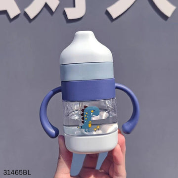 Dino Baby Water Bottle With Handle 220ml - Blue