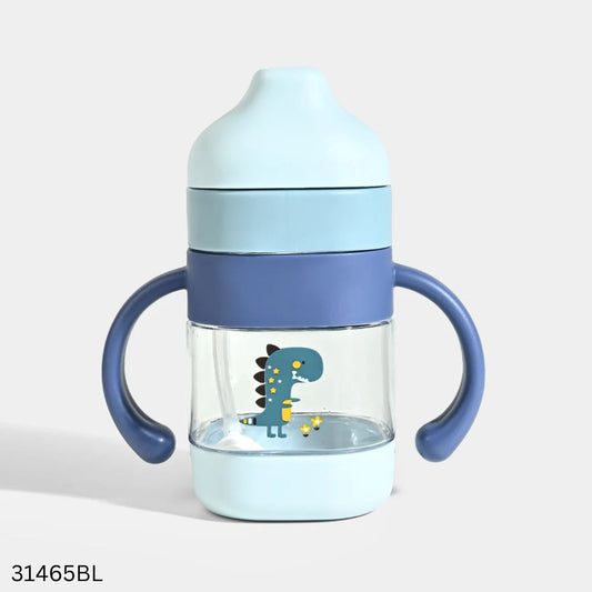 Dino Baby Water Bottle With Handle 220ml - Blue