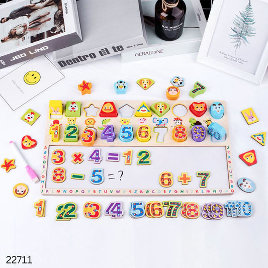 Educational Number and Shape Learning Board