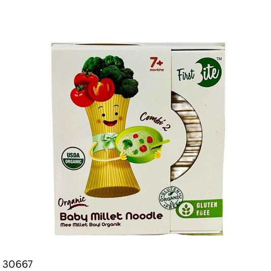First Bite Organic baby Millet Noodle Combi 2 Broccoli & Tomato Flavoured 180gm