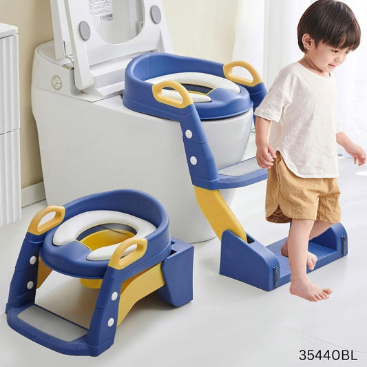 Foldable Baby Potty Training Seat With Ladder - Blue