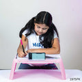 Folding Baby Reading & Writing Portable Desk With Storage - Pink