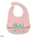 Food Grade Waterproof Silicone Tray Bibs - Elephant