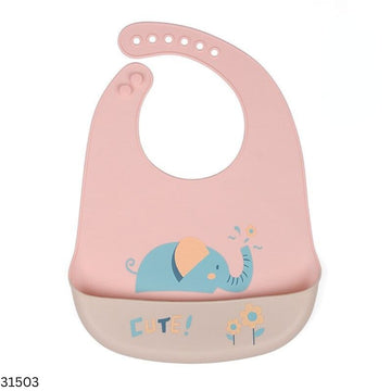 Food Grade Waterproof Silicone Tray Bibs - Elephant