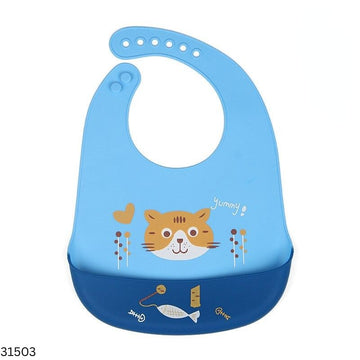 Food Grade Waterproof Silicone Tray Bibs - Cat