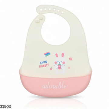 Food Grade Waterproof Silicone Tray Bibs - Rabbit