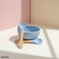 Food Grade Silicone Bowl & Spoon set - Blue