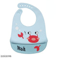 Food Grade Waterproof Silicone Tray Bibs - Crab