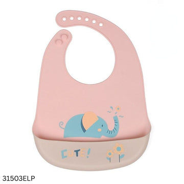 Food Grade Waterproof Silicone Tray Bibs - Elephant