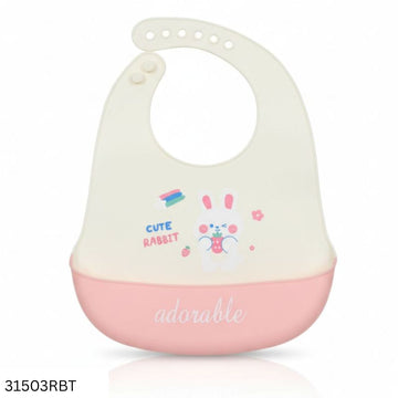 Food Grade Waterproof Silicone Tray Bibs - Rabbit