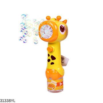 Kids Automatic Giraffe Bubble Gun Toy - Yellow