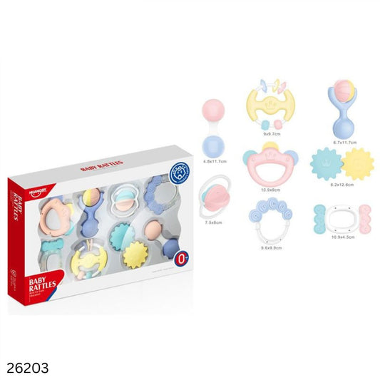 Huanger Baby Rattles & Teether Toy Set 8pcs