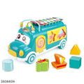 Huanger Xylophone Music Bus with Shape Sorter Toy - Green