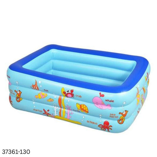 Inflatable PVC Baby Square Swimming Pool - 130cm