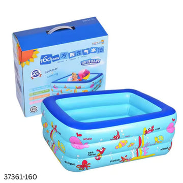 Inflatable PVC Baby Square Swimming Pool - 160cm