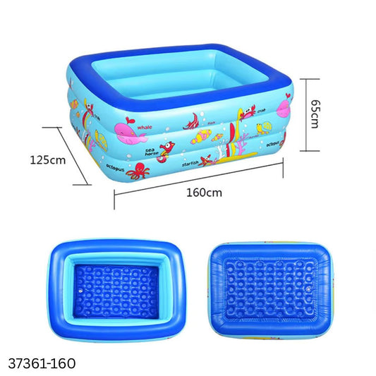 Inflatable PVC Baby Square Swimming Pool - 160cm