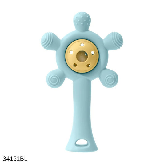 Kokibebe Baby Silicone Rattle Teether - Blue