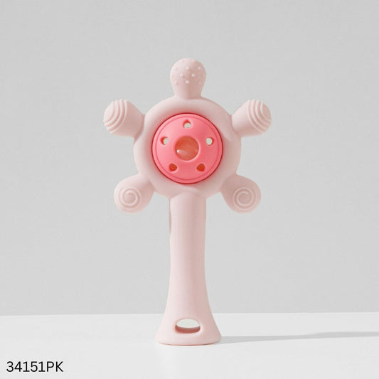 Kokibebe Baby Silicone Rattle Teether - Pink
