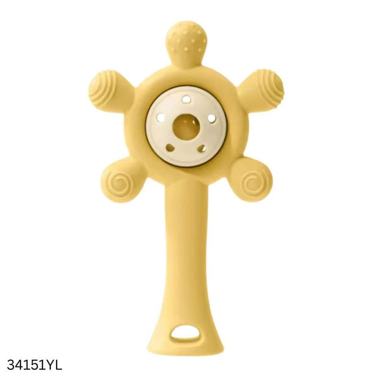 Kokibebe Baby Silicone Rattle Teether - Yellow
