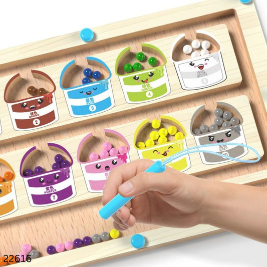 Magnetic Colorful Wooden Bead Toy