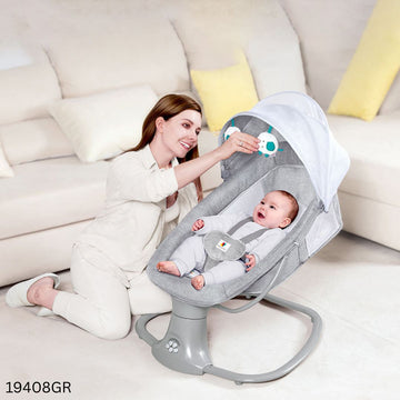Mastela 3 in 1 Deluxe Multi-Functional Bassinet With Musical & Vibrating - Gray