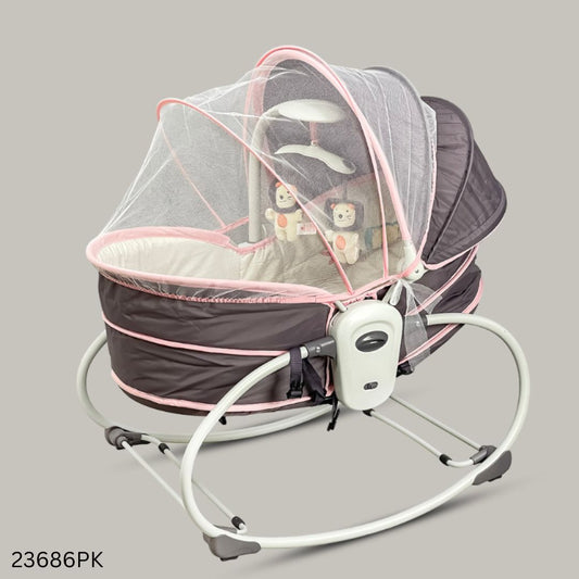 Mastela 5 in 1 Multifunctional Baby Carriage & Bassinet Rocker - Pink