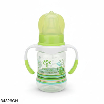 Minitree Plastic Feeding Bottle With Handle 150ml - Green
