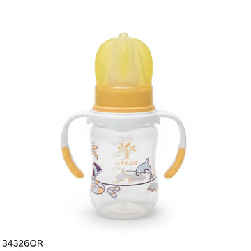 Minitree Plastic Feeding Bottle With Handle 150ml - Orange