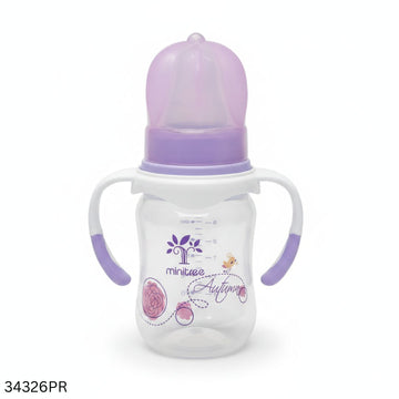 Minitree Plastic Feeding Bottle With Handle 150ml - Purple