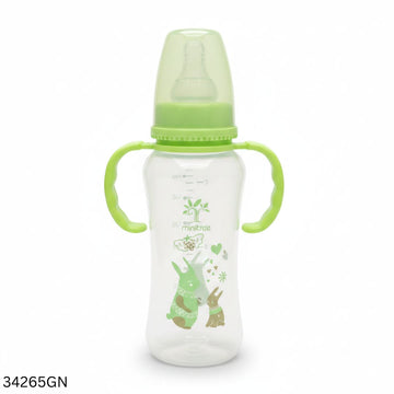 Minitree Plastic Feeding Bottle With Handle 240ml - Green