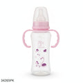 Minitree Plastic Feeding Bottle With Handle 240ml - Pink