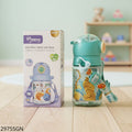 Momeasy Baby Water Bottle With Straw & Shoulder Strap 360ml - Green