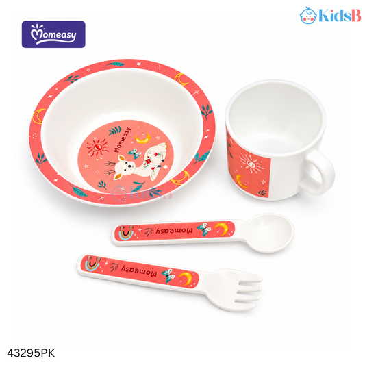 Momeasy 4Pcs Baby Mealtime Feeding Set BPA-Free
