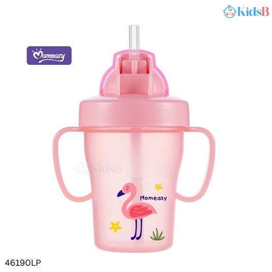 Momeasy Baby Straw Training Cup Water Cup – Light Pink
