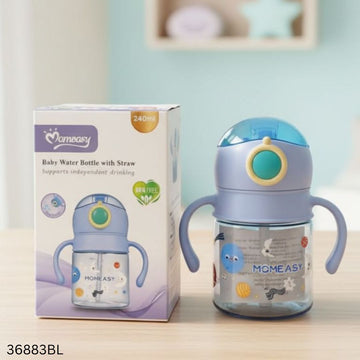 Momeasy Baby Water Bottle With Straw 240ml - Blue