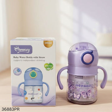 Momeasy Baby Water Bottle With Straw 240ml - Purple
