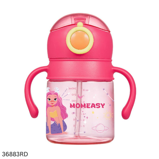 Momeasy Baby Water Bottle With Straw 240ml - Red