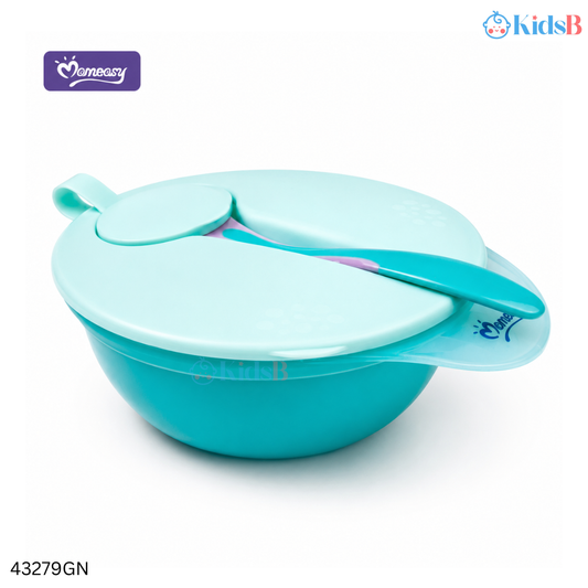 Momeasy Baby Weaning Bowl with Heat Sensing Spoon BPA-Free - Green
