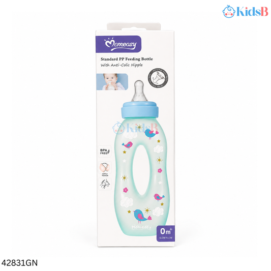 Momeasy Easy Grip Baby Feeding Bottle BPA-Free Anti-Colic 270ml – Green