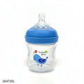 Momeasy Wide Neck Plastic Feeding Bottles 0m+ - 120ml - Blue
